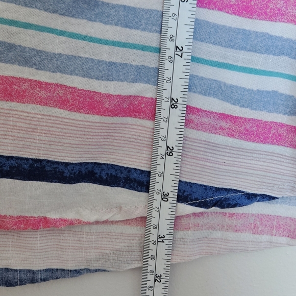 IZOD saltwater Striped Button-Up Shirt in Pink and Blue - Picture 5 of 5